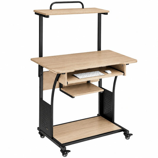 bureau-mobile-avec-etageres-et-tiroir-a-clavier-en-bois-clair-eftwje3933wl